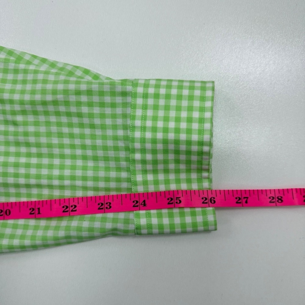 Ralph Lauren Golf Shirt Mens XL Green Gingham Tilden Cotton Button Down Preppy - Picture 7 of 7